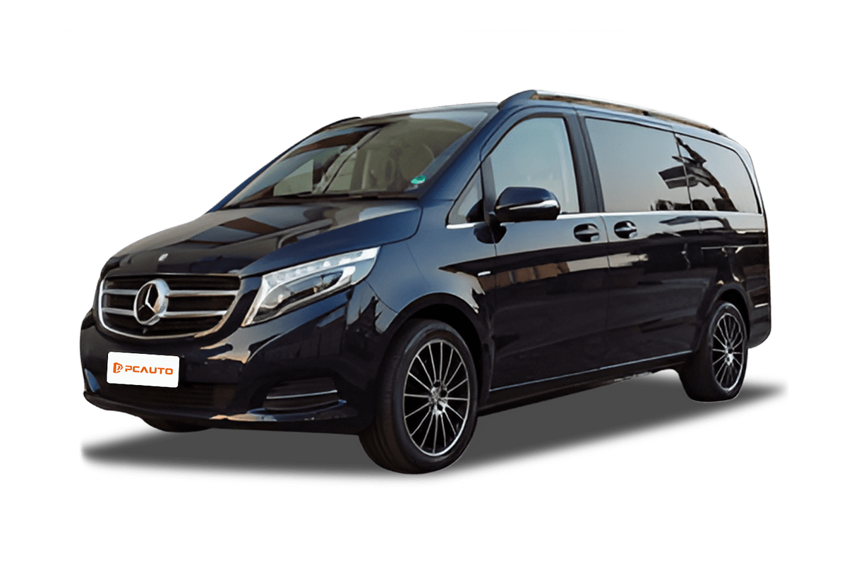 Black Mercedes passenger van